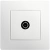 DEBFLEX - Caly - Presa TV da parete - Connessione TV o decoder TNT - ABS - Installazione a incasso - Dispositivo completo con piastra di finitura - Bianco - 85 x 85 x 40 mm