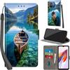 Haninsuze Cover per Xiaomi Redmi 12C Custodia Cover Pelle Libro Portafoglio con Porta Carte Magnetica Protezione Antiurto Cuoio Flip Case Custodia Cover per Redmi 12C, barca