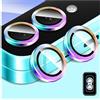 Kucheed Proteggi Obiettivo Fotocamera per Samsung Galaxy Z Flip 7, Allineamento Automatico Singoli Anelli in Lega di Alluminio, Proteggi Schermo per Fotocamera in Vetro Temperato