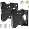 Rebanky 2 Pezzi Supporti Casse Acustiche a Muro Supporto Altoparlanti Parete Universali Supporto Diffusore Audio a Parete Regolabile per un Peso Massimo di 20 kg, con Viti, Nero