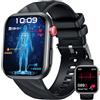 TAOLOON Orologio Smartwatch Uomo ECG con Chiamate: 1.97AMOLED Orologio Contapassi con PPG HRV BMI Temperatura Corporea Pression Sanguigna WhatsApp Notifice Sonno Monitor Fitness Watch Android iOS Compatibile