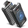 ARTINABS Power Bank Solare 26800mAh, 45W Powerbank Ricarica Rapida, Caricatore Portatile Wireless con Pannello Solare, 3 Uscite, Torcia LED, Powerbank per Cellulare, Tablet, Viaggi, Campeggio (Nero)