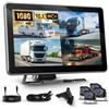 VECHTEL Monitor per auto IPS 10.1'' con 4 Telecamere, Kit Telecamera Posteriore con DVR BSD Impermeabile IP68 Visione Notturna Super Grandangolo con Linea Guida, Cavo 5M/15M, 6.5-36V per Camper Camion