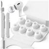 SIXFU Cuscinetti di gommini in 1 misure compatibili con AirPods Pro 2 e 1, con scatola portatile e kit di pulizia, foro per la riduzione del rumore(XS)