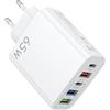 DONOONIS Caricatore rapido, 5 porte caricatore 65 W multiple USB C ricarica rapida, spina USB multipla compatibile con telefono 15, 14, 13, 12, 11 Pro MAX SE 2020 XS XR 8 7