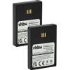 vhbw 2x batteria sostituisce Ascom 600190/2C, RB-D62-L, 9D62, 660190/R2B per telefono fisso cordless (950mAh, 3,7V, Li-Ion) nero