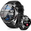 SLOKSFil Smartwatch Uomo con Chiamate Bluetooth, 1.52 HD Orologio Intelligente Fitness, con 1000 mAh 24/7 Cardiofrequenzimetro SpO2 Sonno 110+ Sport Impermeabile IP68, per Android iOS (Silicone)