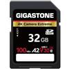 GIGASTONE A2 V30 Scheda di Memoria SDHC 32 GB, 4K Camera Extreme, Velocità 100 MB/s per Fotocamera Canon Nikon Sony Panasonic, U3 UHS-I Classe 10 per 4K UHD Video, con 1 Mini Custodia