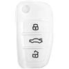 Lage [Portachiave] Guscio Cover Chiave in Silicone per Telecomando Auto Audi 3 tasti (vedere compatibilità nelle foto) A1 A3 A4 A6 A8 TT Q5 Q7 R8 S4 S6 (BIANCO)