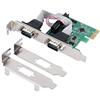 Jeirdus Dual Port Scheda seriale DB9 COM RS232 PCIe X1 Card per PC desktop con staffa bassa Moschip MCS9922