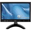 WHOLEV Monitor HDMI da 9 pollici HD 1024 * 600 schermo a colori CCTV Monitor Touch Tasto con AV/VGA/HDMI/ingresso cuffie per Raspberry Pi Home Security CCTV PC Display
