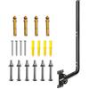 PRUBOVI Antenna Staffa, Palo Antenna - Supporto regolabile e staffa da parete per antenne TV, satellite, radio e WLAN (Nero, 82 cm)