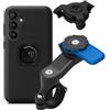 Quad Lock Kit di montaggio per manubrio moto con antivibrazioni e custodia MAG per Samsung Galaxy S24 FE