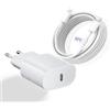 Weayege Caricabatterie rapido per telefono, USB C Caricabatterie certificato 20W 30 W 6ft cavo compatibile caricatore rapido PD3.0 USB C per phone 14/Plus/Pro/Pro Max/13/12/11/XS/XS Max