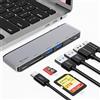 clickfish Hub USB C per MacBook Pro/Air M5 M4 M3 M2 M1 2025-2018 13 14 15 16, 7 in 2 MacBook Multiport Adattatore Dongle Accessori con HDMI 4K a 60Hz, Thunderbolt 3, porte USB C & A, slot per schede SD TF