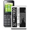 HUAENG Batteria agli ioni di litio per Samsung C3590, 1200 mAh, ad alte prestazioni, AB463446BU per cellulari Samsung GT-C3590, C3590, E250, E900, E1050, E1070, E1190, E1200, E2330, E2530, E2530, E2530