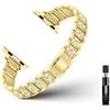 YealRed Cinturino per Apple Watch 42 mm (Series 11/10) 38 mm 40 mm 41 mm, Cinturino di Ricambio in Metallo con Strass da Donna per Apple Watch Series 11 10 9 8 7 6 5 4 3 2 1 SE 3 2 1 (Dorato)