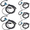 HYSHIKRA 1 Pin 3.5mm Jack Auricolare 180° Ricezione congiunta Solo Walkie Talkie Auricolare Compatibile con Motorola Sepura Rexon Wouxun Baofeng Quansheng radio portatili (Blu, 5)