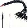 VISSQH 10pezzi connettore jack 3.5mm,connettore audio jack 3,5 a saldare,3.5mm 3 poli stereo per cuffia/microfono,Lunghezza del cavo: 30cm