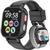 Alutoria Smartwatch Bambini-Orologio per Bambini con 4G GPS Telefono Videochiamata Chat Vocale Contapassi SOS Sveglia-Smart watch per Ragazzo e Ragazzi 4-12 Anni Regalo Nero