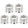 PATIKIL 5 Pezzi Adattatore Filettato Femmina 1/4 A Maschio 3/8 Argento