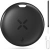 AIYATO Smart Tracker Tag 1 Pezzi - Ricarica USB-C Localizzatori GPS Compatibile con Apple Dov'è (Solo iOS), per Portafogli, Chiavi, Zaini, Bagagli, Segnale Acustico, Posizionamento Globale, Nero