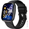 PTHTECHUS Smartwatch per Bambini con Risposta Chiamate, IP67 Orologio Smartwatch Bambini con Sonno, Gioco, 37 Modalità Sportivo, Smart Watch per Ragazzi Ragazze Adolescenti 6-16 (2D-SPEU-S60K-Black)