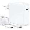 NLXXLO Alimentatore USB C 100W Caricatore Compatibile con Macbook Pro 16, 15, 14, 13 Pollici, Macbook Air 15, 13 Pollici, iPad Pro e tutti i Dispositivi Tipo C, Cavo USB-C to C 2m incluso