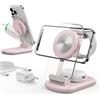 Mukiya Mag Safe - Caricatore di ricarica e iPhone, 3 in 1, compatibile con iPhone 17, 16, 15, 14, 13, 12, Pro Max/Air/Plus/Pro, per Apple Watch 10/9, Airpods 3/2/Pro, pieghevole, colore: Rosa