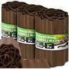 Instalguru Bordura Giardino 20 cm 27 m Profilo Prato Flessibile Separatore Aiuole Plastica Marrone Resistente Intemperie Cordolo Orto Striscia Divisoria Muretto Stop