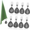 FANXIYA 8 Pesi per Tovaglia in Marmo con Clip, Alta qualità e Stabilità, Ideali per Interni ed Esterni, Accessori Antivento per Tovaglie di Cucina, Giardino e Feste (Marmo Grigio)
