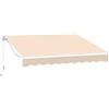 COSTWAY Tenda da Sole per Esterno Avvolgibile 3 x 2,5 M, Tenda da Sole a Bracci Estensibili con Telaio in Alluminio, Tettuccio Resistente al Sole e Impermeabile e Manovella (3 x 2,5 M, Beige)