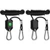 VIVOSUN 1 paio di ganci regolabili da 0,3 cm, resistenti ganci in corda con ingranaggi in metallo rinforzato, corda lunga 2,4 m e capacità di peso di 68 kg per Grow Light, ventola in linea, filtri