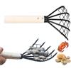 Qoukonao Rastrello Da Giardino,5 Denti Artigli per Vongole in Acciaio | Attrezzo Manuale Con Impugnatura Ergonomica Antiscivolo Per Diserbo E Giardinaggio Esterno
