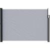 vidaXL Tenda laterale retrattile grigio 600 x 120 cm poliestere, tenda rettangolare moderna retrattile, schermo privacy, divisorio in giardino, protezione antivento per ombreggiatura
