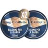 King C. Gillette Balsamo Barba per Rasatura Uomo, 2 Confezioni da 100 Ml per la Cura della Barba, Utilizzato con o Senza Risciacquo con Burro di Cacao, Idea Regalo Uomo