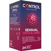 Control Sensual Dots & Lines Preservativi Stimolanti con Punti e Striature in Rilievo - 24 Profilattici in Gomma