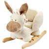 NATTOU Dondolo Bambini da 10-36 mesi a Peluche Bianco - Asino