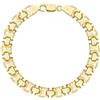 AMAR Bracciale AMAR PRAGNA da uomo in oro 585, bracciale in oro da uomo, bracciale in argento 925 da uomo, bracciale da uomo - gioielli da uomo massicci - bracciale da uomo, 23 cm, Argento