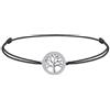 J.Endéar Cavigliera Albero della Vita Donna Ragazza Argento 925 Zirconi, Cavigliere in Corda Fatte a Mano Amicizia Amore Regalo, Regolabile 37cm