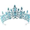 Wambere Fascia per capelli da sposa, con cristalli e strass, per ragazze, per matrimonio, fidanzamento, compleanno, festa, concorso di bellezza, argento