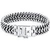 Kuzzoi,Bracciale da uomo Buddha" in argento Sterling massiccio, lavorato a mano, larghezza 15 mm, peso 52 g, argento, cod. 335108-019