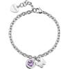 S'Agapõ Bracciale Donna in Acciaio e Cristalli con Simbolo Farfalla | Collezione Lucky Light - SKT61