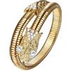Flongo Bracciale da Donna Elastico Serpente: Bracciale Multifili Lungo con Zirconi Brillanti in Acciaio Inossidabile Idee Regalo per lei