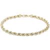 PRINS JEWELS Bracciale in oro giallo 750 da 18 carati, larghezza 4,40 mm, 19 cm, Oro, Oro