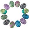 SUPERFINDINGS 12 pz 6 stili Pietre Preziose Cabochon Flatback Cabochon di Diaspro Naturale Cabochon Ovali Pietre Preziose per Bracciale Collana Creazione di Gioielli Misti Tinti e Non Tinti