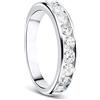 OROVI Anello da donna con diamanti in oro bianco, anello Eternity 9 carati (375) oro e diamanti brillanti 1,0 ct