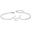 Clearine Bracciale Argento 925 Oroscopo 12 Costellazione Regalo per Compleanno Astrologia Braccialetto Trasparente Taurus