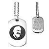 amorili Collana Padre Pio Uomo Donna Acciaio Inox Medaglia Benedetta con Padre Nostro Inciso Ciondolo Religioso Cattolico Spiritualità Regalo Devozionale cll1056