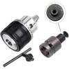SDFIXINGS Kit di conversione adattatore convertitore mandrino per trapano con chiave/senza chiave a cambio rapido - 1/4 esagonale, SDS Plus, adattatore quadrato da 1/2 per trapano elettrico, avvit